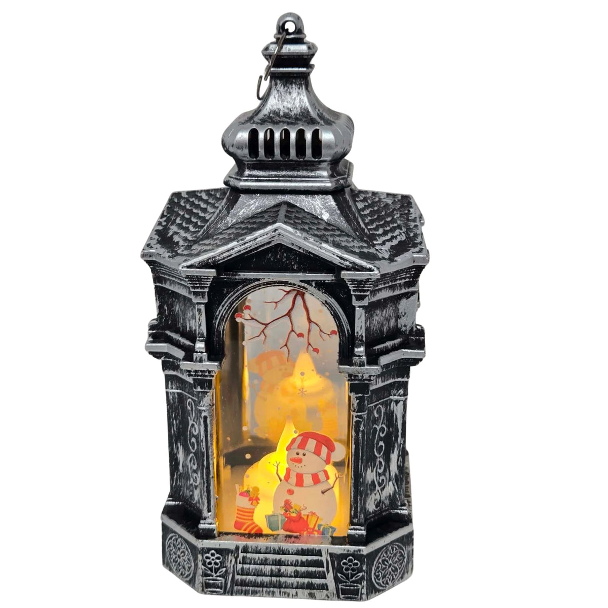 Christmas LED Decorative Lanterns Santa Snowman Battery Lights 20cm