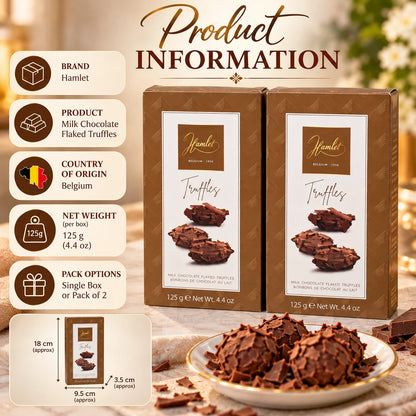Hamlet Belgian Milk Chocolate Flaked Truffles 125g – Single or Pack of 2