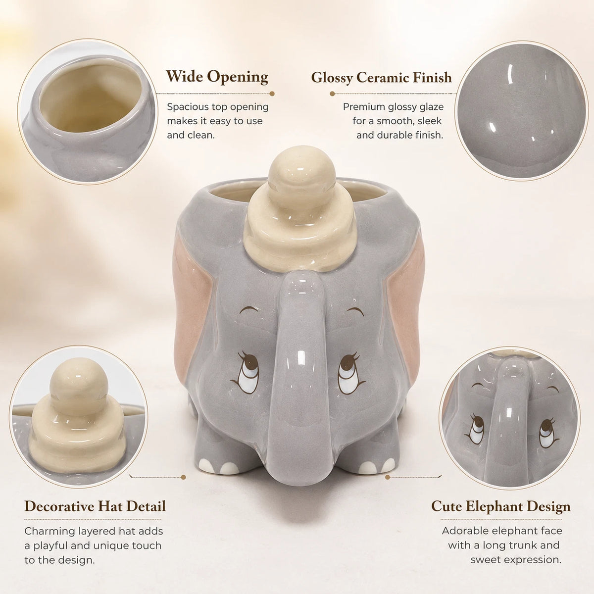 Novelty Ceramic Character Mug – Choice of 7 Animal & Santa Designs