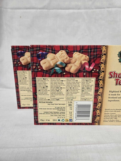 Highland Speciality Shortbread Teddies – Pack of 2 x 115g Scottish Biscuit Gift Boxes