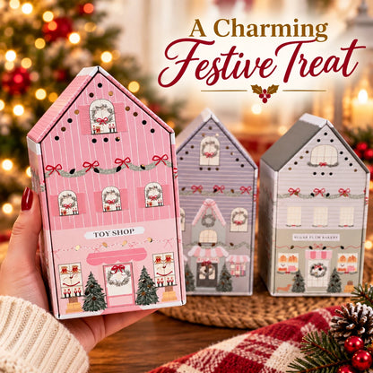 Christmas Light Up House Gift Tins – Sweet & Biscuit Collection