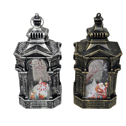 Christmas LED Decorative Lanterns Santa Snowman Battery Lights 20cm