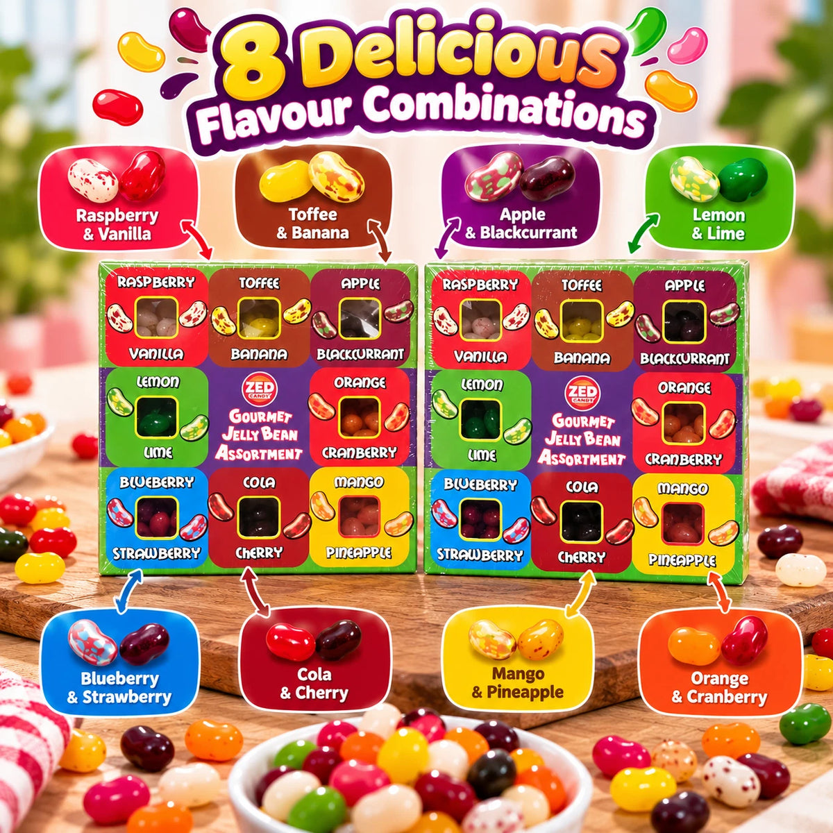 ZED Candy Gourmet Jelly Bean Assortment 200g – Single Box or Pack of 2