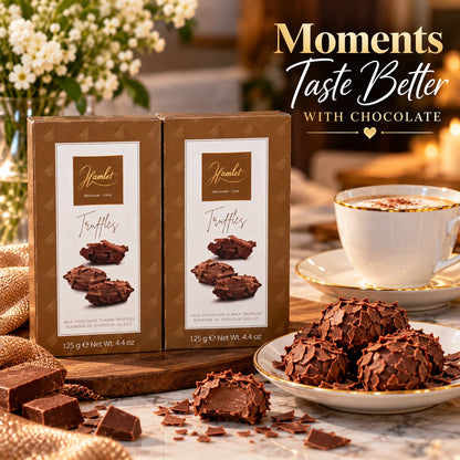 Hamlet Belgian Milk Chocolate Flaked Truffles 125g – Single or Pack of 2