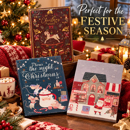 Christmas Advent Calendar 24 Day Cocoa & Hazelnut Treats – 3 Designs