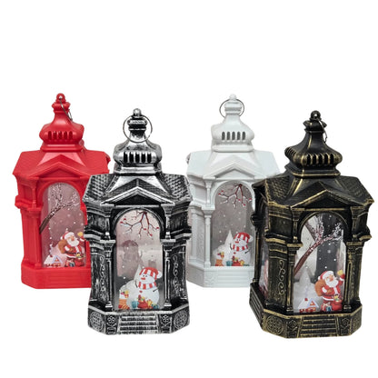 Christmas LED Decorative Lanterns Santa Snowman Battery Lights 20cm