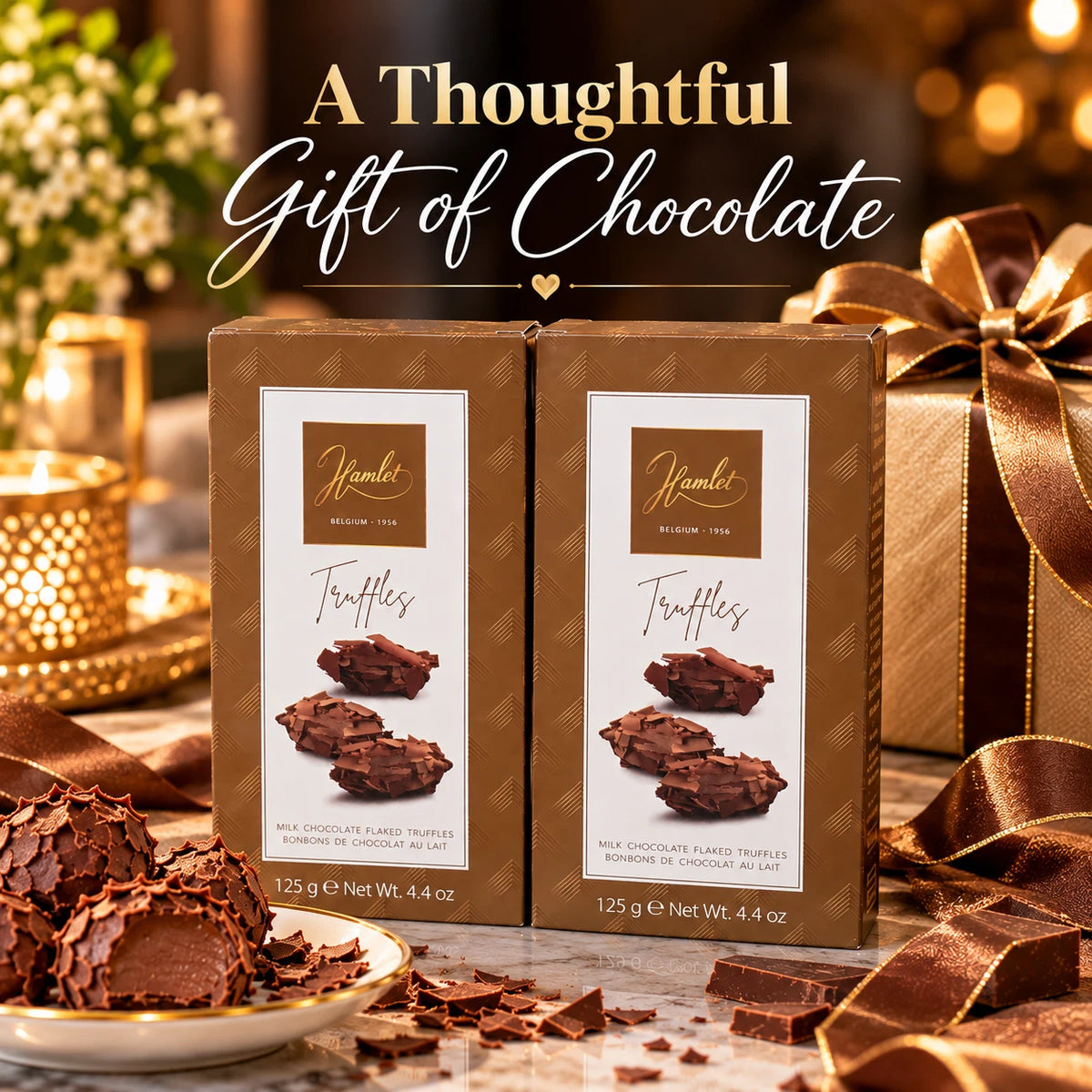 Hamlet Belgian Milk Chocolate Flaked Truffles 125g – Single or Pack of 2