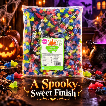 Halloween Bat Gummy Sweets Vegan Fruit & Bubblegum Jelly Candy Bulk 500g-3kg