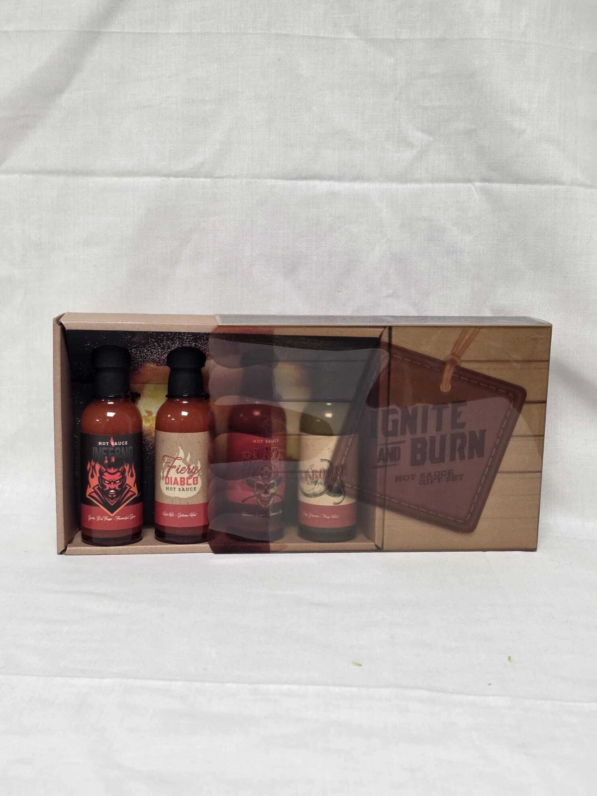 4 Bottle Hot Sauce Gift Set 180g – Red Chilli, Garlic, Jalapeño & Habanero Selection