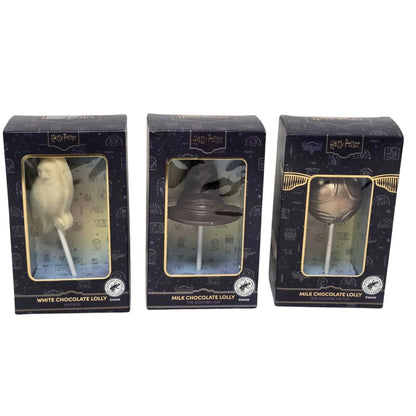 Harry Potter Chocolate Lollipop 30g | Hedwig, Sorting Hat or Golden Snitch | Boxed Sweet Gift