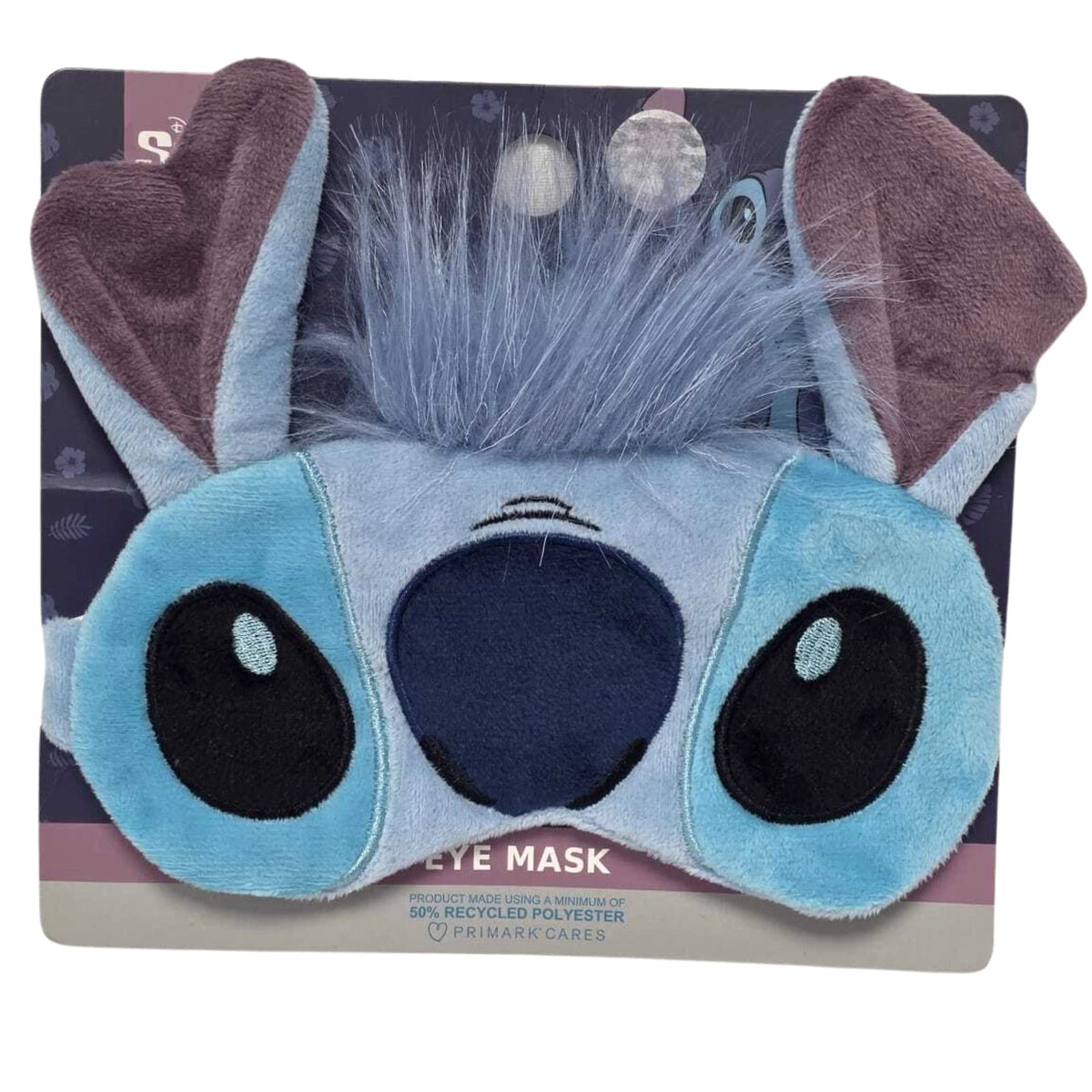 Blue Plush Character Sleep Eye Mask with 3D Ears & Elasticated Strap – Travel & Relaxation