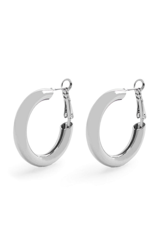 Silverstone Chunky Midi Hoop Earrings