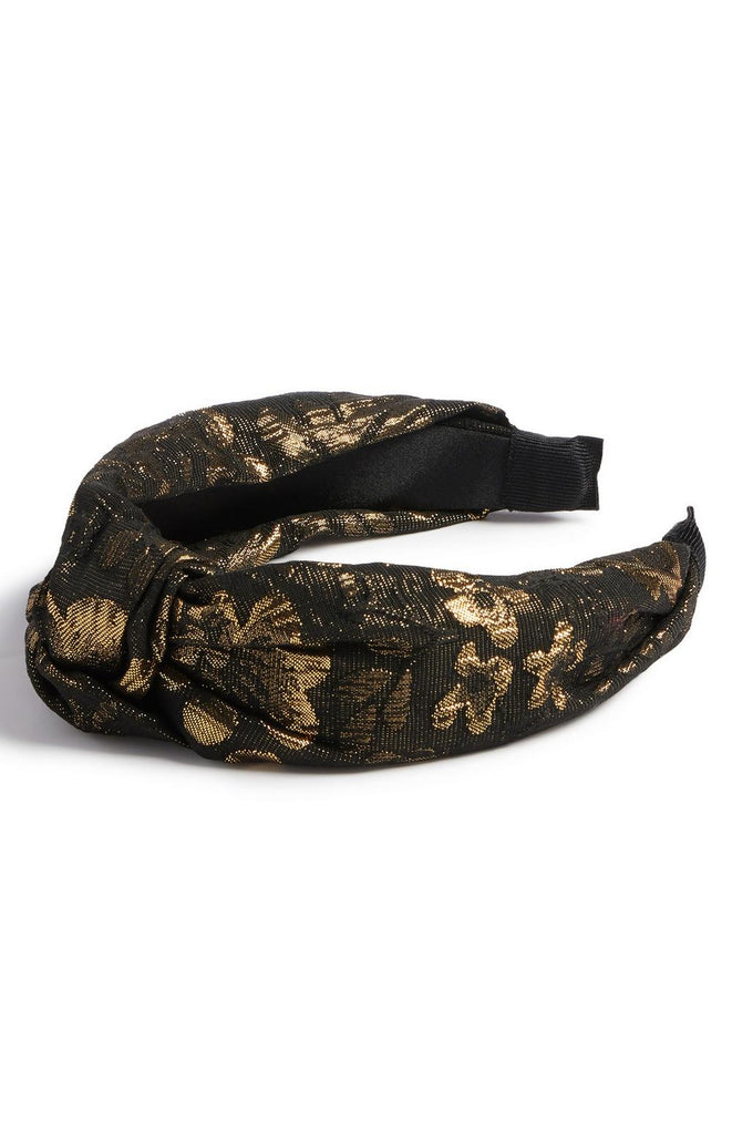Gold Brocade Fabric Headband