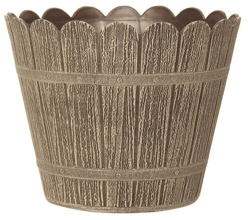 Cask Planter Picket Round 20cm - Driftwood