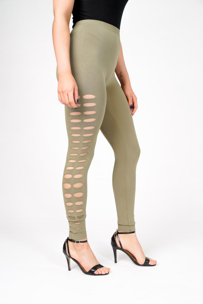 Tessa High Waist Side Ripped Leggings