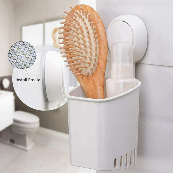 Suction White Toothbrush Holder