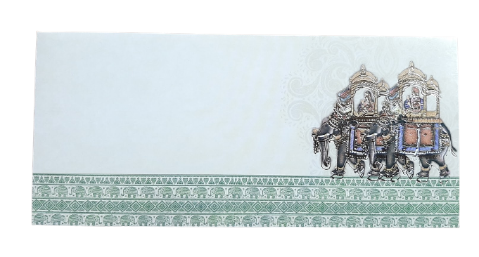 Elephant Border Designer Pack of 10 Envelop