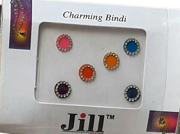Multicolored Round Crystal Bindi