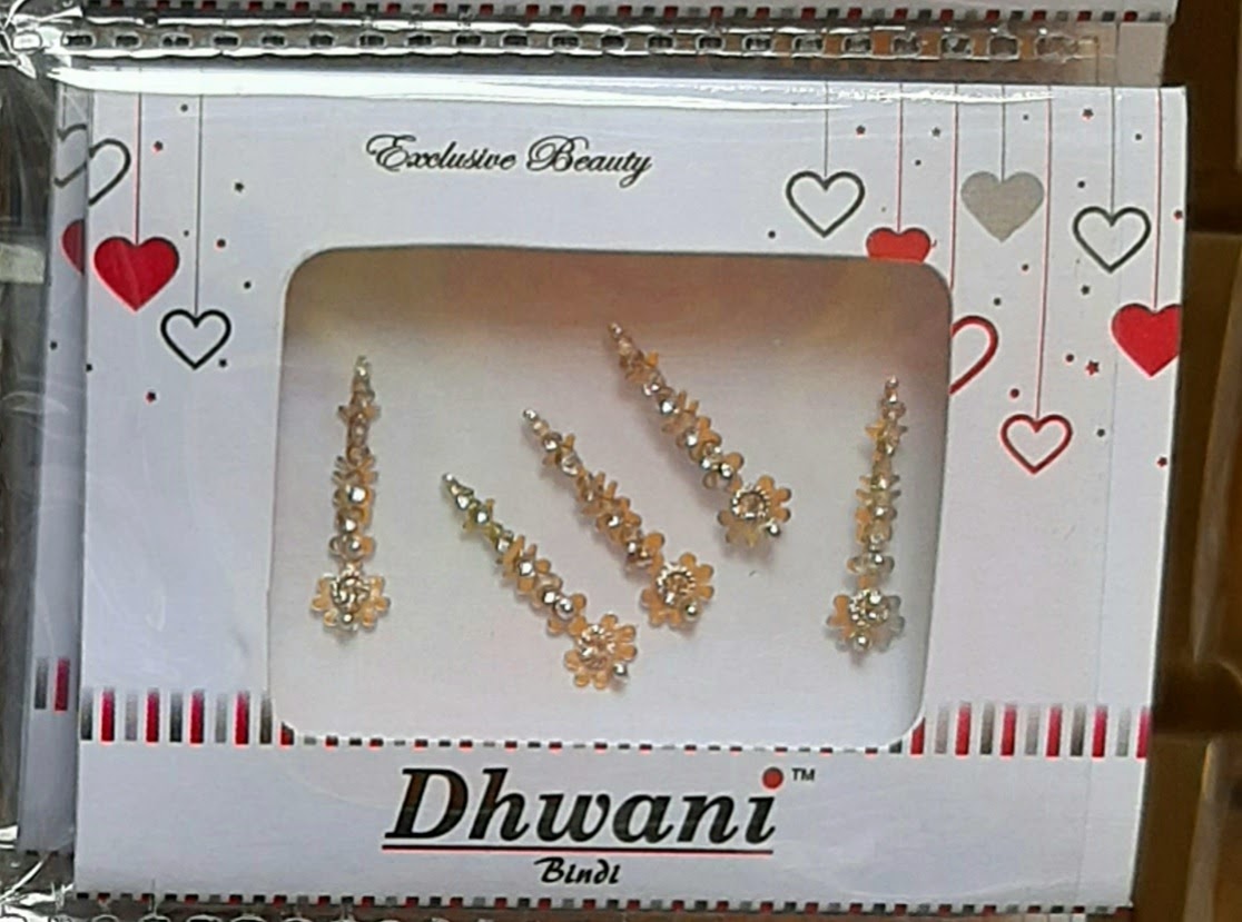 Designer Golden Long Bindi