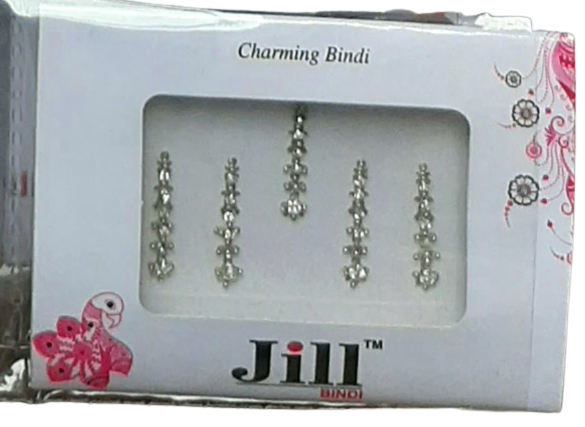 Silver Designer Stone Bindi