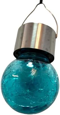 Solar Crackle Glass Ball Hanging Lights Solar Powered Multi-Color Garden Tree Decoration Outdoor Ornaments