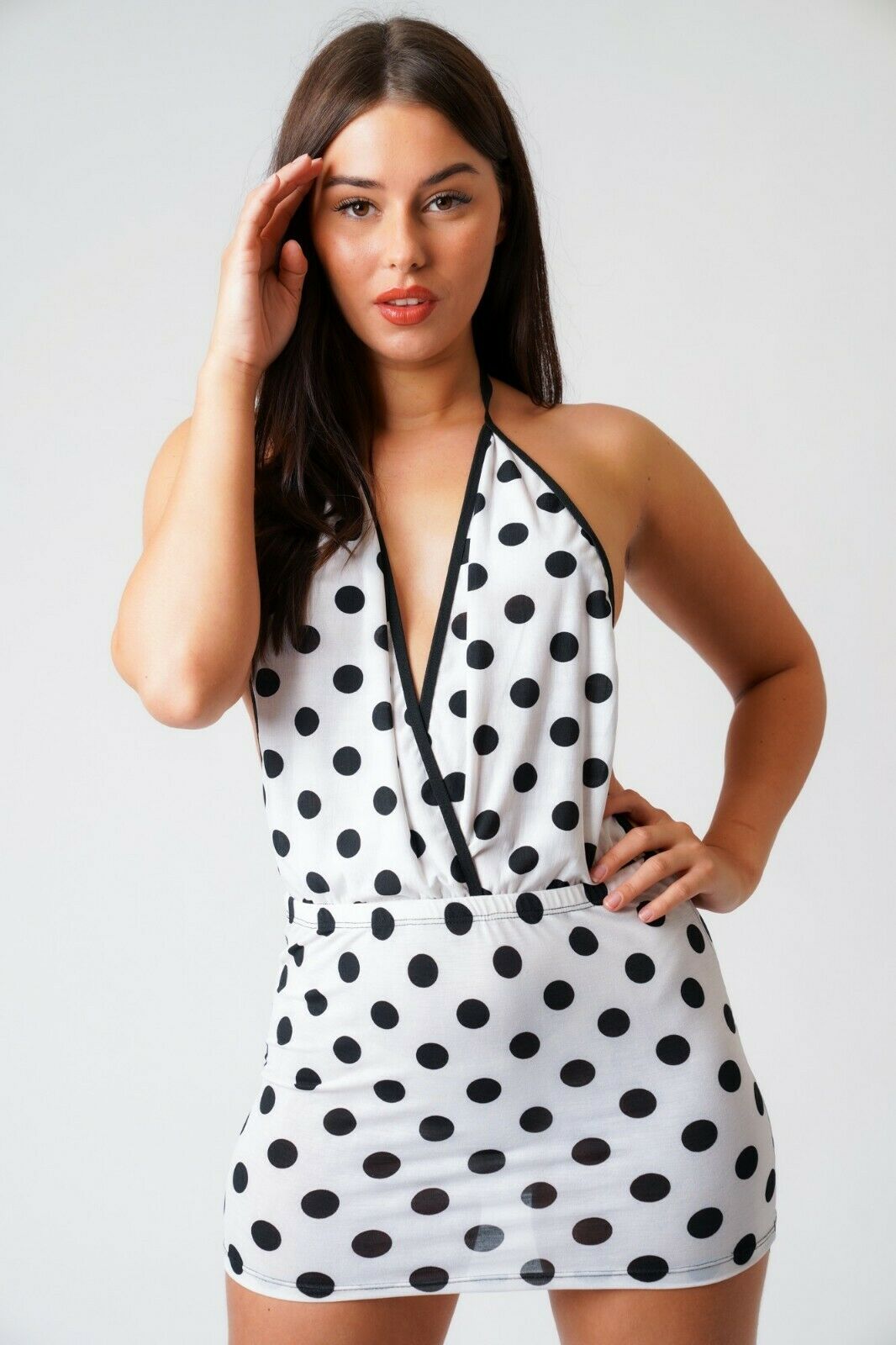 White Polkadot Dress