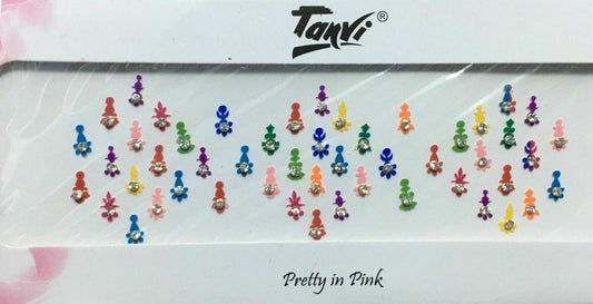 Multicolored Indian Bindi Forehead Tikka