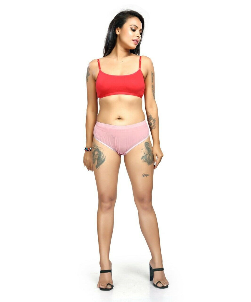 Georgette Pink Full Bum Knickers