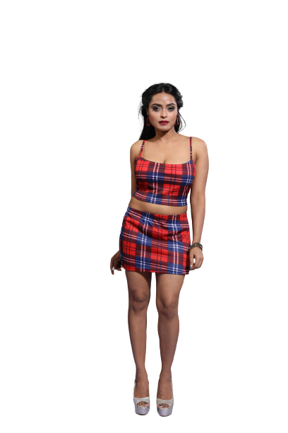 Red Tartan Co-ords Set