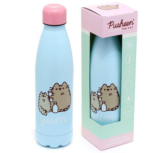 Pusheen the Cat Foodie Reusable Stainless Steel Hot &; Cold Thermal Insulated Drinks Bottle 500ml