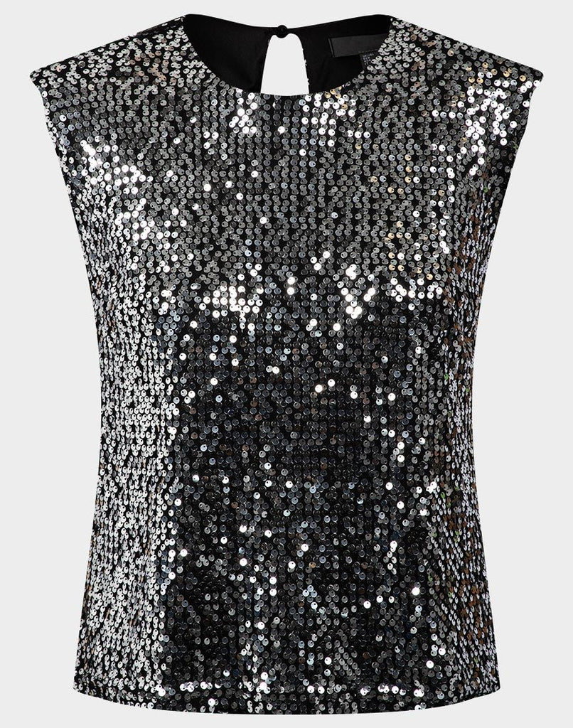 Ladies Sleeveless Sequin Tops