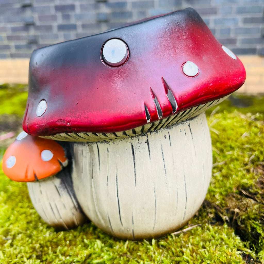 Cement Planter Toadstool Shape Succulent Flower Plant Pots Indoor Outdoor Decor