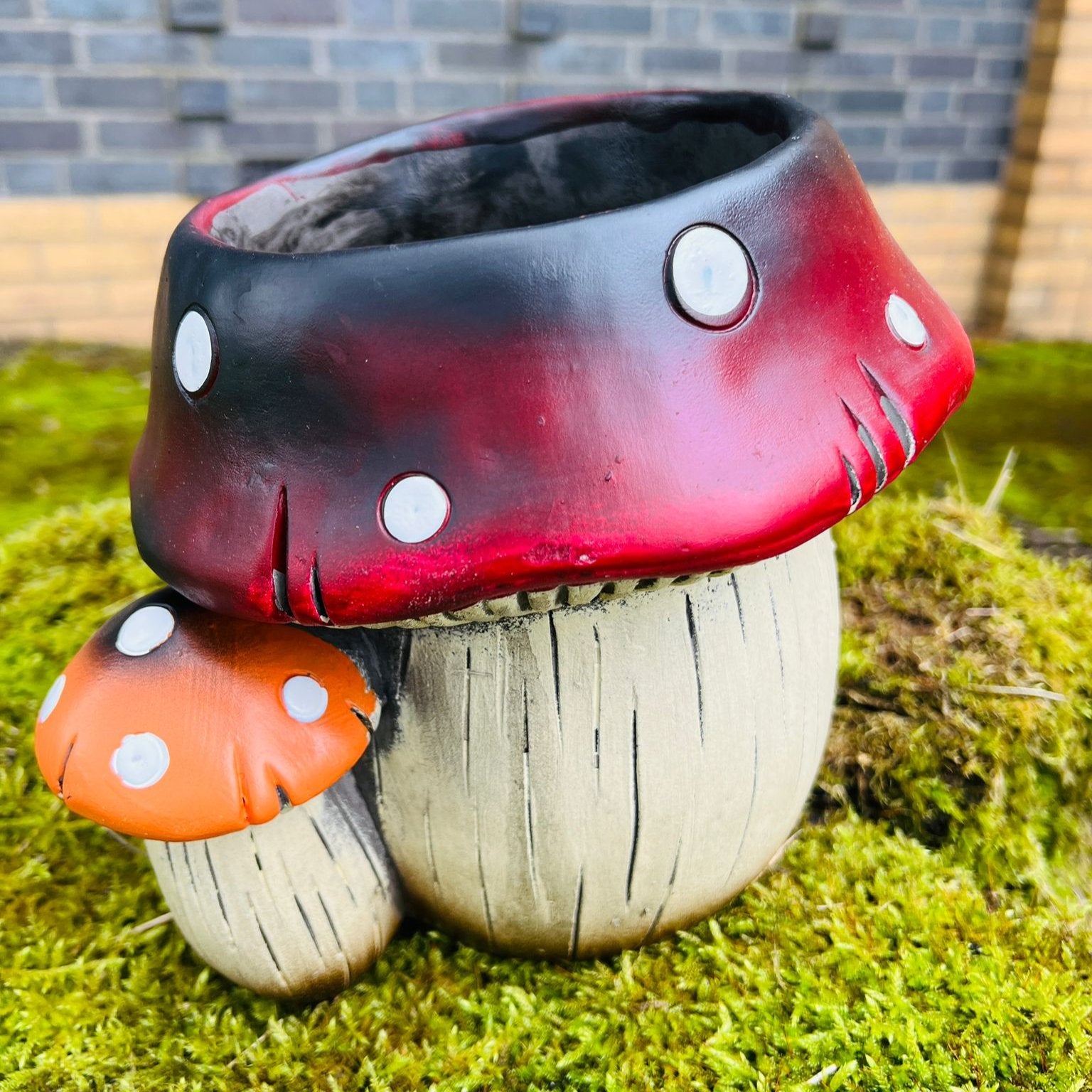 Cement Planter Toadstool Shape Succulent Flower Plant Pots Indoor ...