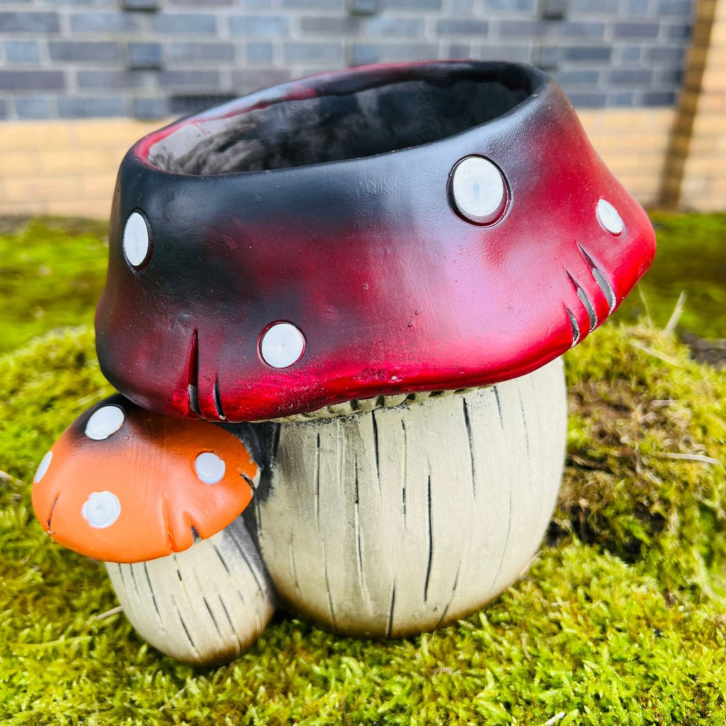 Cement Planter Toadstool Shape Succulent Flower Plant Pots Indoor ...