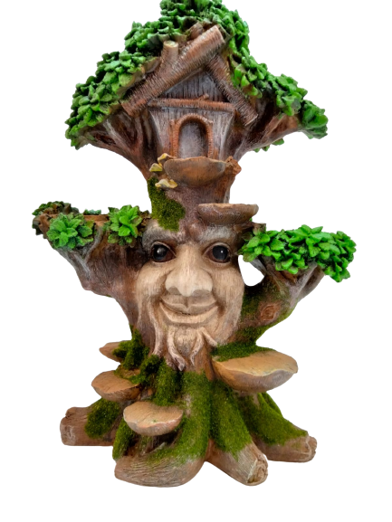 Divas World Tree House Statue Garden Decoration Outdoor Beautiful Patio Yard Unique Sculpture Figurine