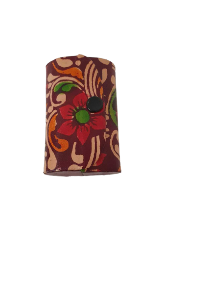 Purple Twin Faux Leather Lipstick Holder