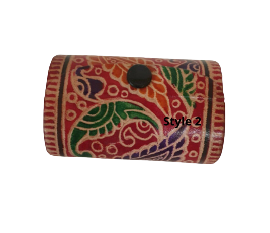 Burgundy Faux Leather Twin Lipstick Holder