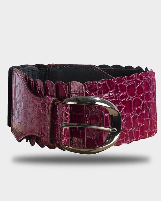 Ladies Crocodile Elastic Belt