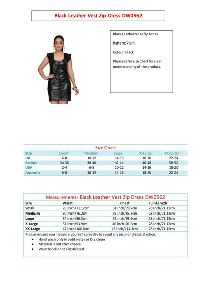 Black Leather Vest With Chain