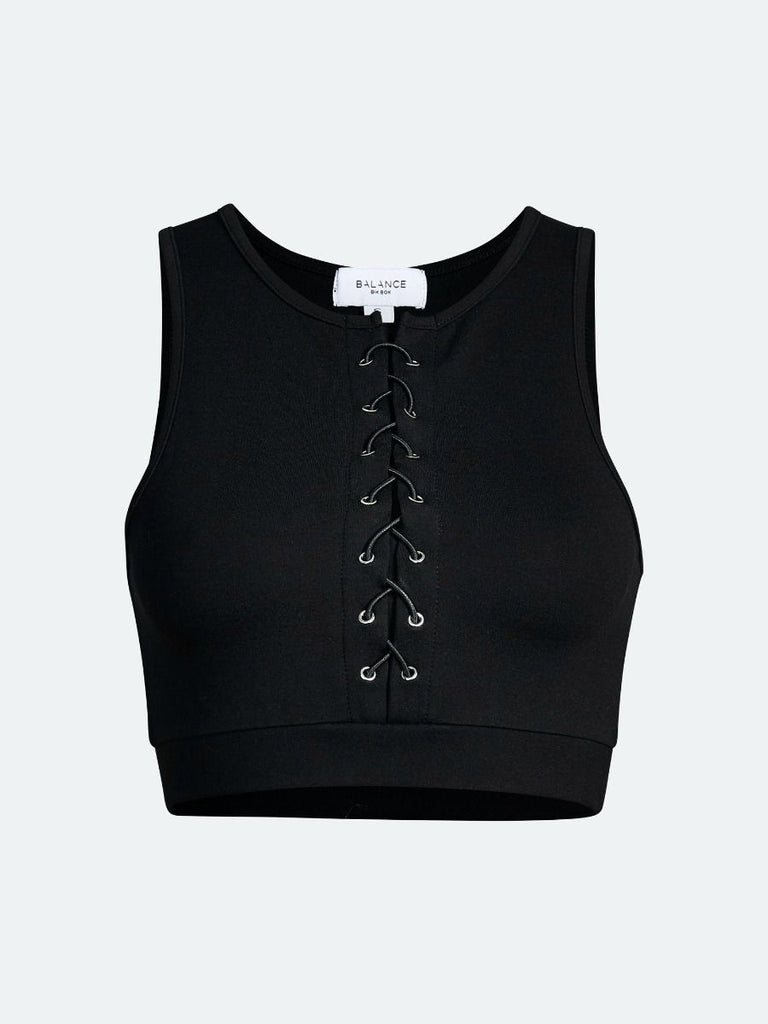 Ladies Laceup Crop Sporty Tops