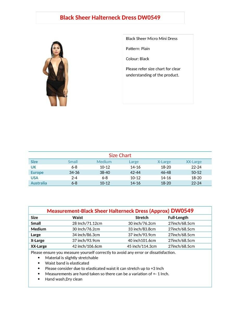 Sheer Black Halterneck Dress