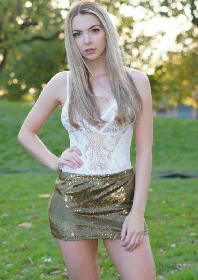 Shimmer Gold Bodycon Skirt
