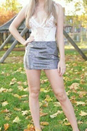 Black Metallic Mini Skirt